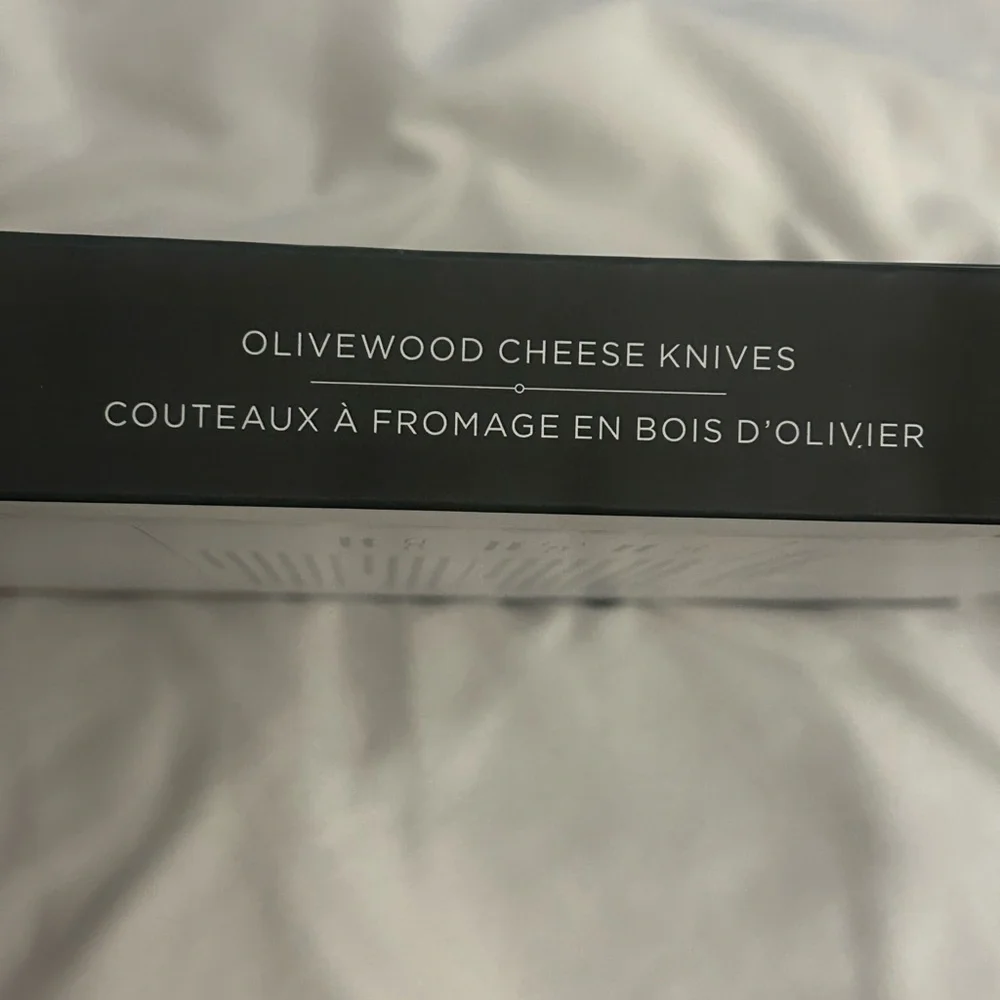 Williams Sonoma Olivewood Cheese Knives Set of 3 NIB